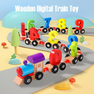 🚆Wooden Digital Train Toy