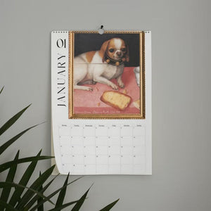 🐶2024 Renaissance Painting Ugly Dogs Monthly Calendar📅