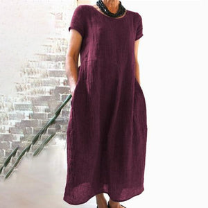 Loose Solid Color Dress