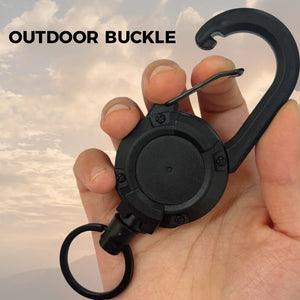 Outdoor Automatic Retractable Wire Rope Luya Anti-theft Tactical Keychain