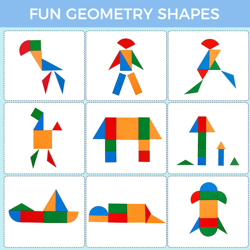 Montessori Wooden Sorting Game with Geometric Shapes – infinitias