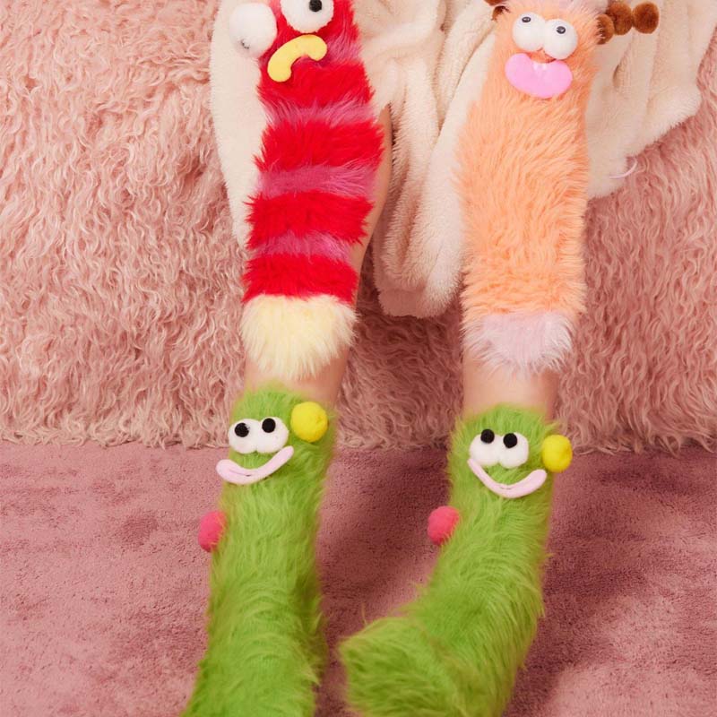 🥳🧦Coral velvet three-dimensional quirky socks