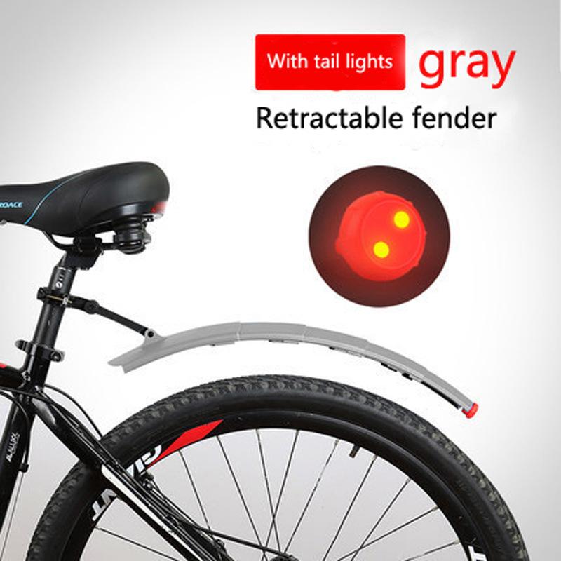 Bicycle Retractable Mudguard with Taillights