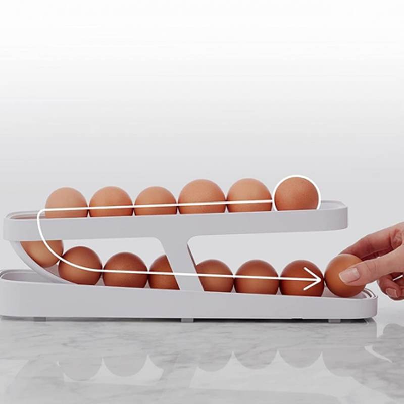 🥚Automatic Scrolling Egg Rack Holder Storage Box