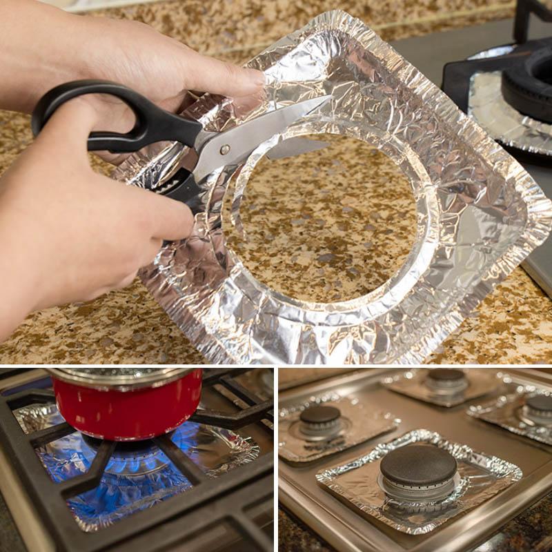 Oil-proof Aluminum Foil for Cooktop (10 PCs)