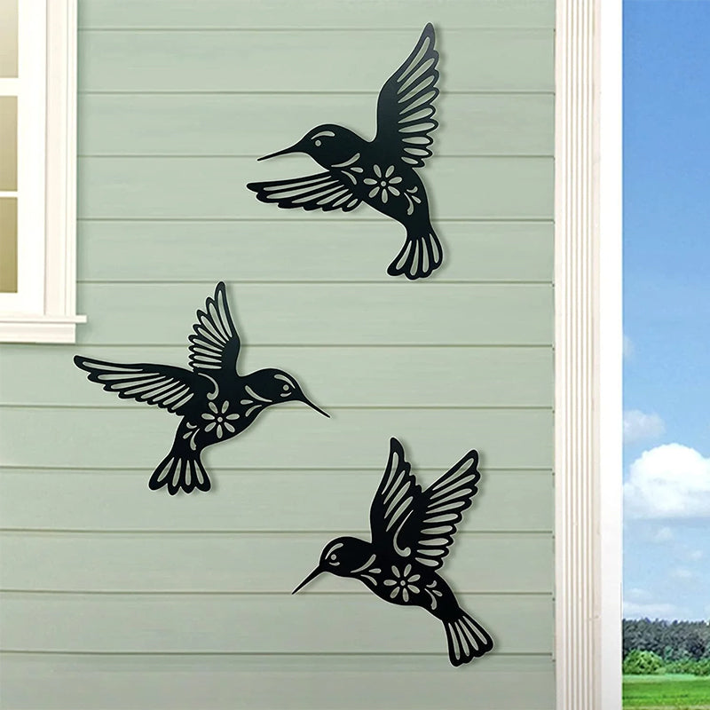 🐦Set of 3 Metal Hummingbird Wall Art Decor