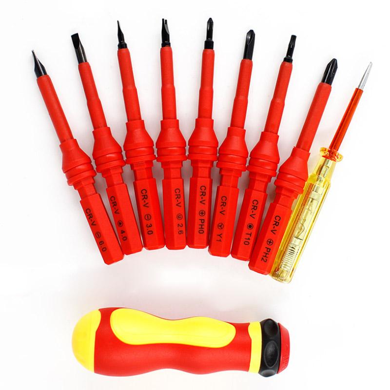 Insulated Screwdriver Tools Electrical Handle (10 PCs)