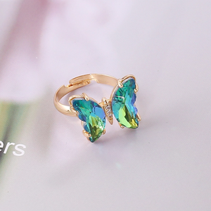 Gradient Butterfly Ring