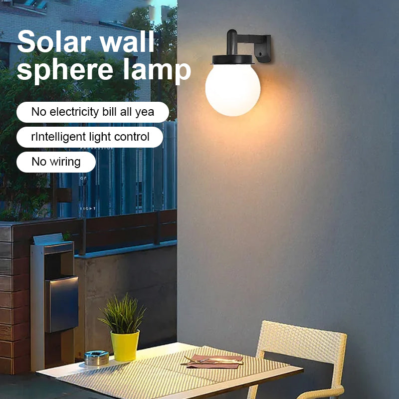 Solar Wall Sphere Lamp(2 pcs)