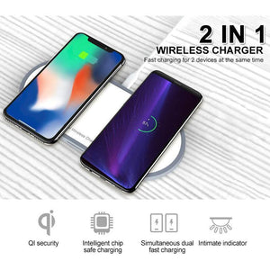 20W Wireless Dual Charger Pad