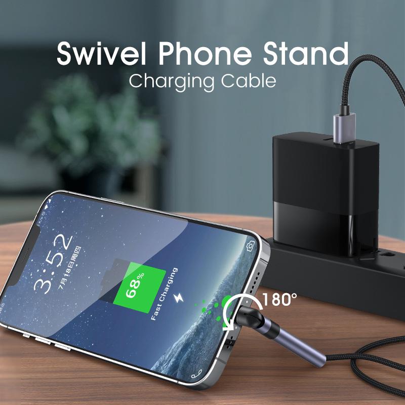 Swivel Phone Stand Charging Cable