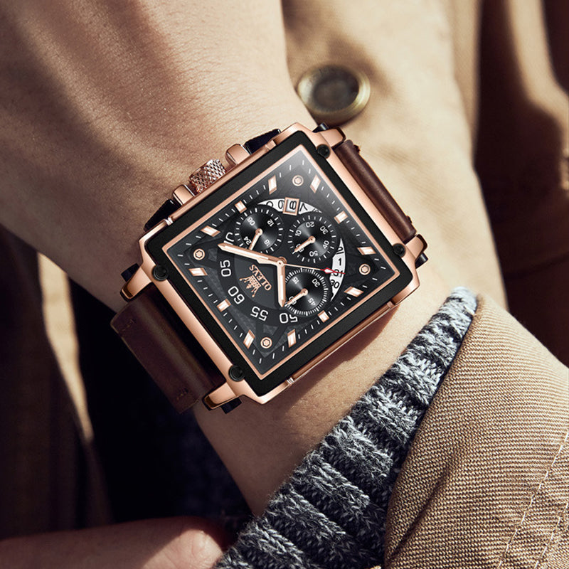 Luminous Luxury Square Business Automatic Mechanical Watch