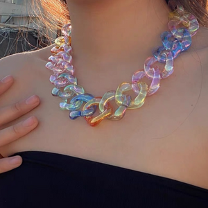 Temperament Exaggerated Candy Color Necklace