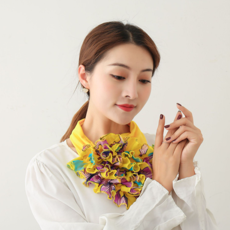 Fashion Lace Scarf Flower Collar