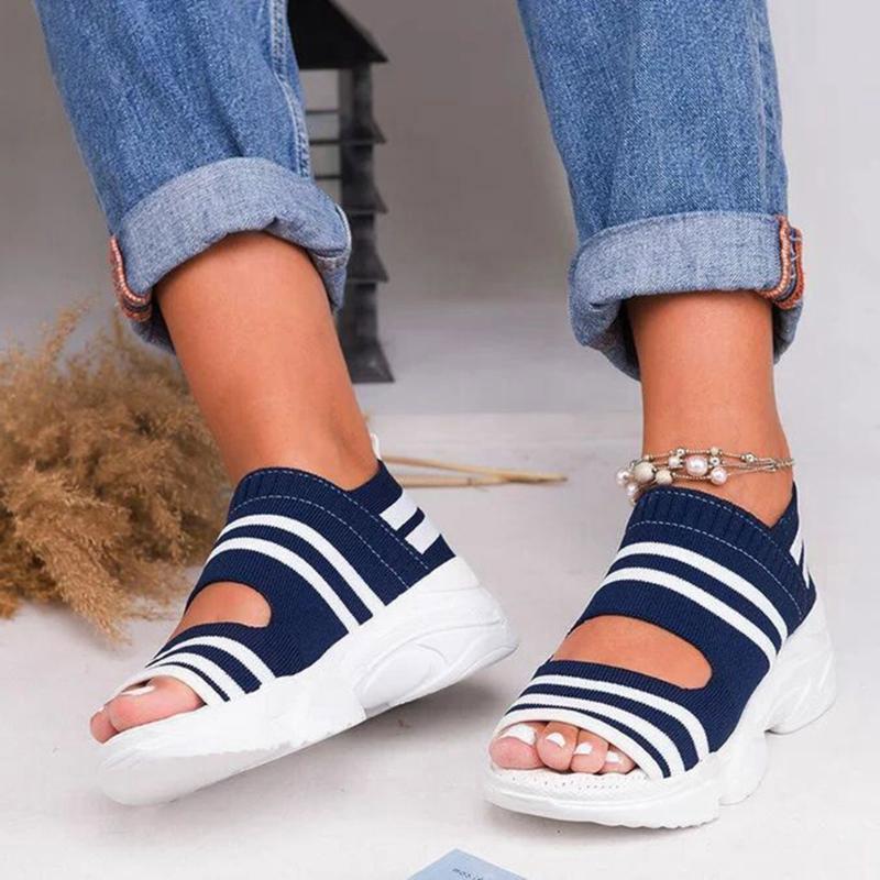 Casual Woven Wedge Comfy Open Toe Sandals
