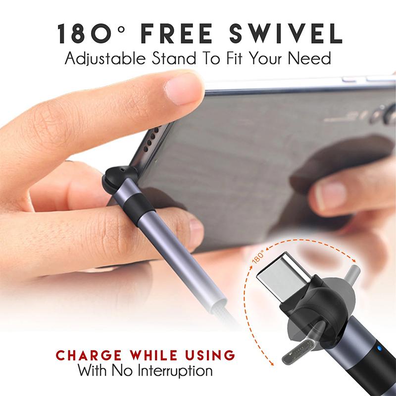 Swivel Phone Stand Charging Cable