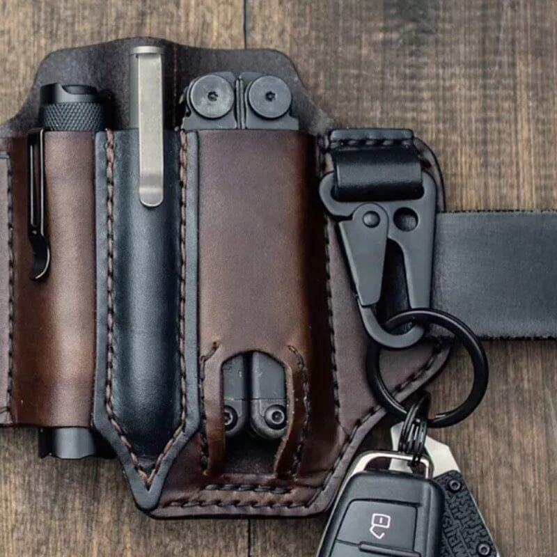 EDC MultiTool Belt Loop Leather Sheath infinitias