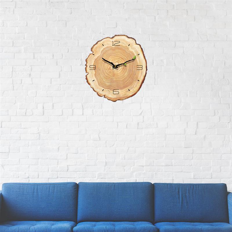 Wooden Annual Rings Wall Clock