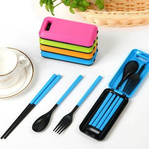 Portable Cutlery Set (Chopsticks Fork Spoon)