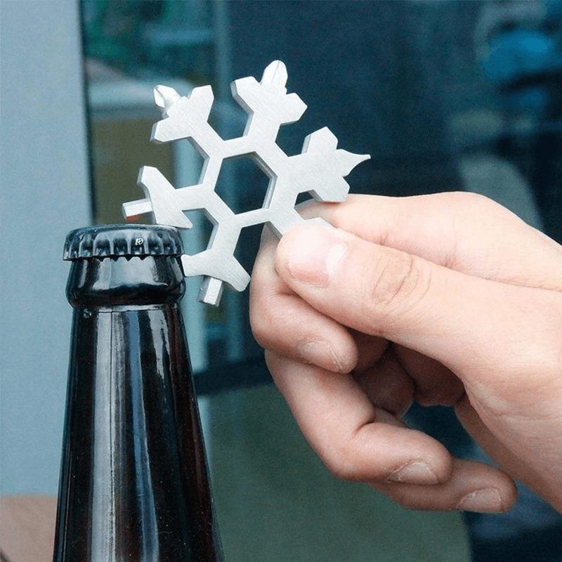 Snowflake Multitool Snowflake - MultiTool 18-in-1 Stainless Steel Portable for Outdoor Adv ...