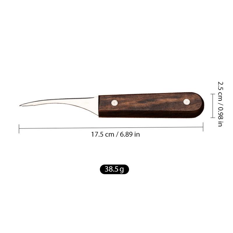 Stainless steel shrimp tool with wooden handle