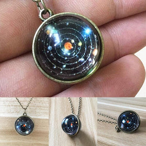 Double-Sided Glass Galaxy Necklace