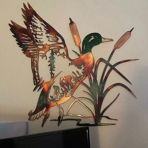 Wild Duck Metal Decorative Pendant