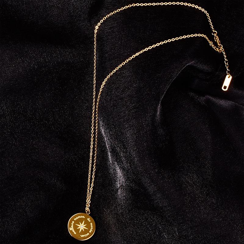 Golden Choker Pendant Necklace