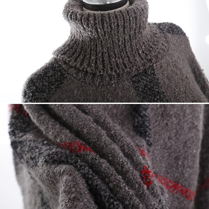 Lattice Cloak Poncho Sweater