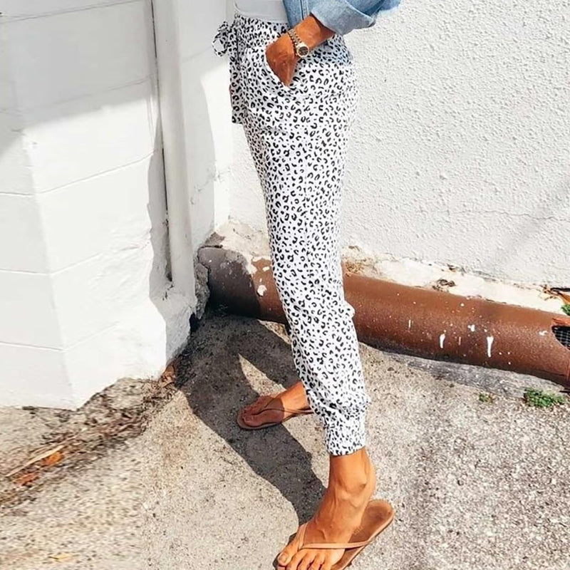 Ladies Casual Drawstring Baggy Pants With Pockets