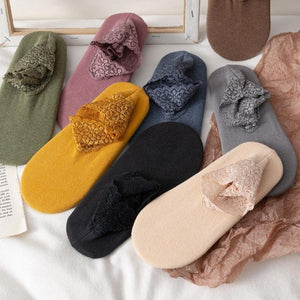 Winter New Fashion Lace Warmer Socks