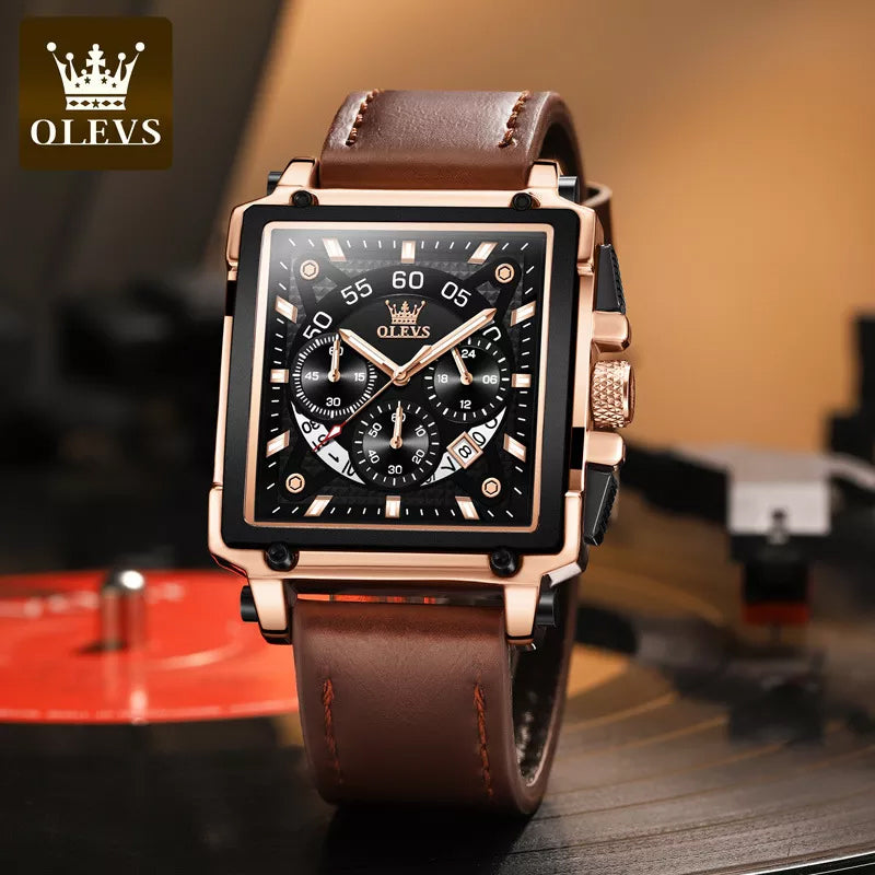 Luminous Luxury Square Business Automatic Mechanical Watch