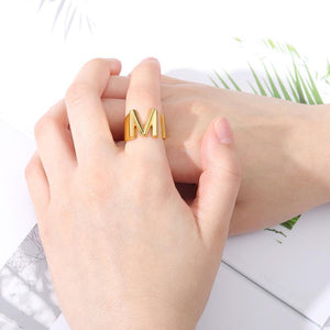 Initial A-Z Letter Ring