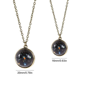 Double-Sided Glass Galaxy Necklace