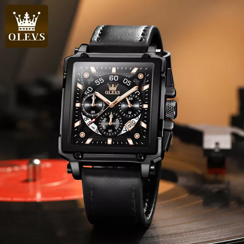 Luminous Luxury Square Business Automatic Mechanical Watch