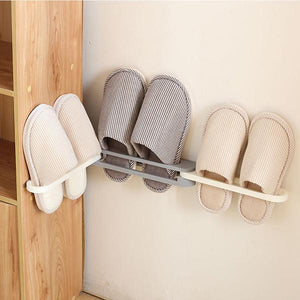 Wall Mounted Folding Slippers Rack
