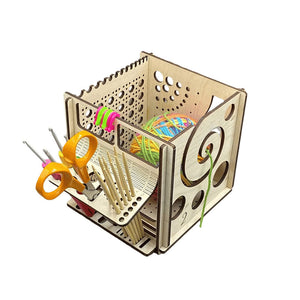 All-in-one Wooden Yarn Bowl - Multifunctional knitting tool