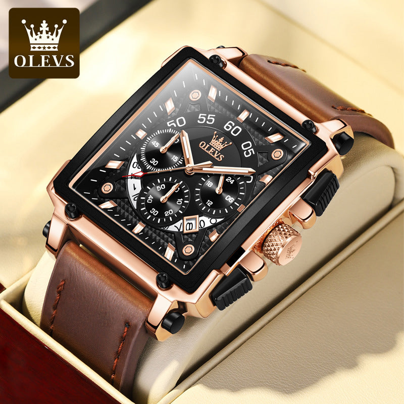 Luminous Luxury Square Business Automatic Mechanical Watch