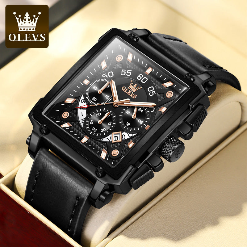 Luminous Luxury Square Business Automatic Mechanical Watch