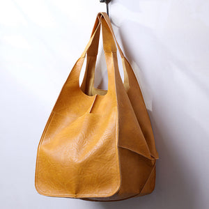 Oversized leather tote